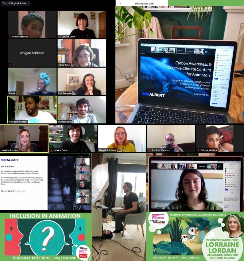 screengrabs from the online edition of cardiff animation festival