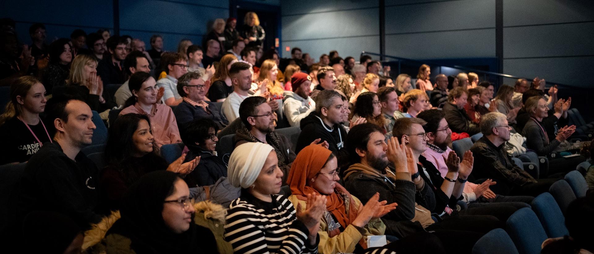 photo of the an audience at chapter arts centre cinema for cardiff animation festival