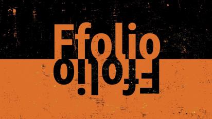 orange and black ffolio logo